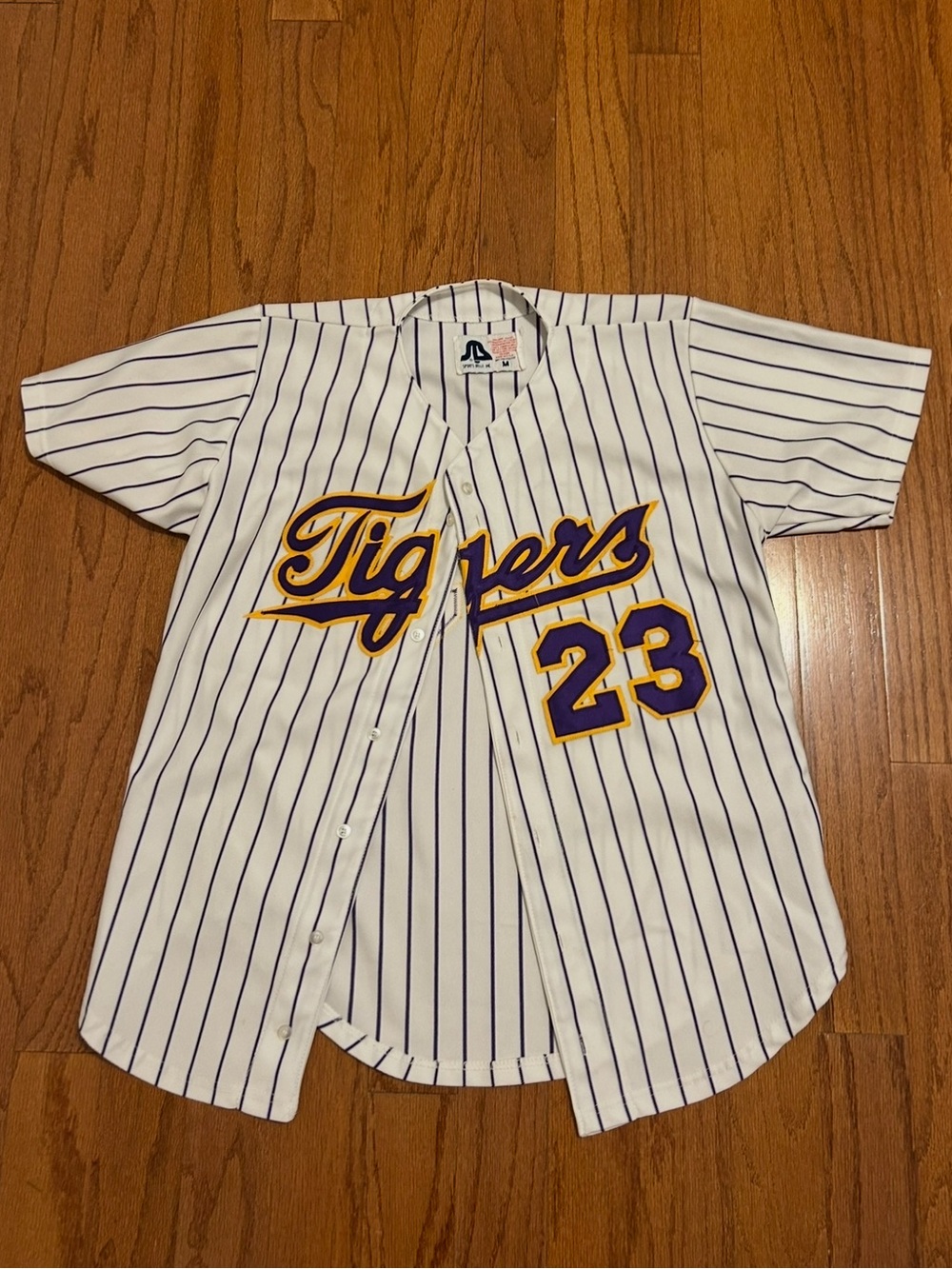 Vintage LSU Tigers #23 Pinstripe Baseball Jersey Sports Belle Medium